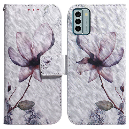 For Nokia G22 Pattern Printing Phone Case PU Leather Wallet Stand Shockproof Cover Shell