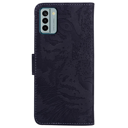 Tiger Imprinted PU Leather Shell for Nokia G22 Wallet Stand Case Shockproof Phone Cover