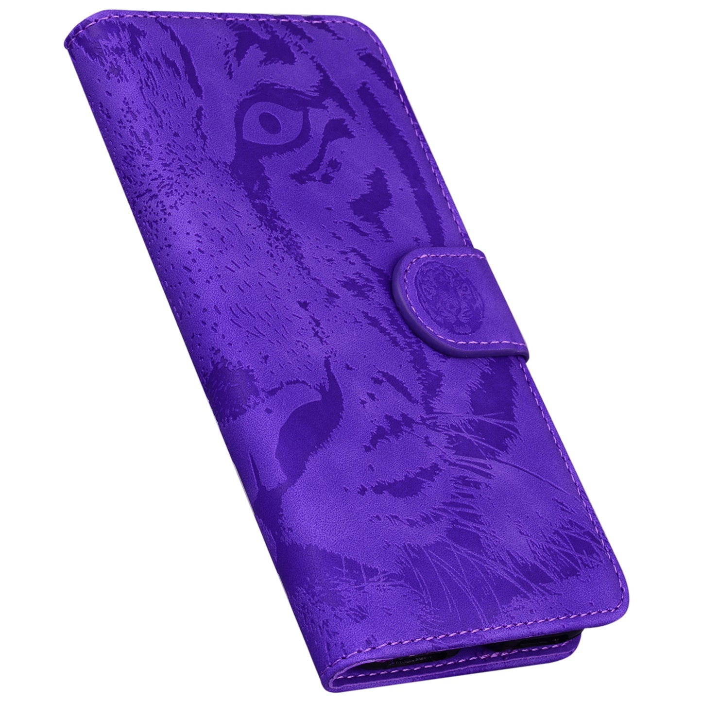 Tiger Imprinted PU Leather Shell for Nokia G22 Wallet Stand Case Shockproof Phone Cover