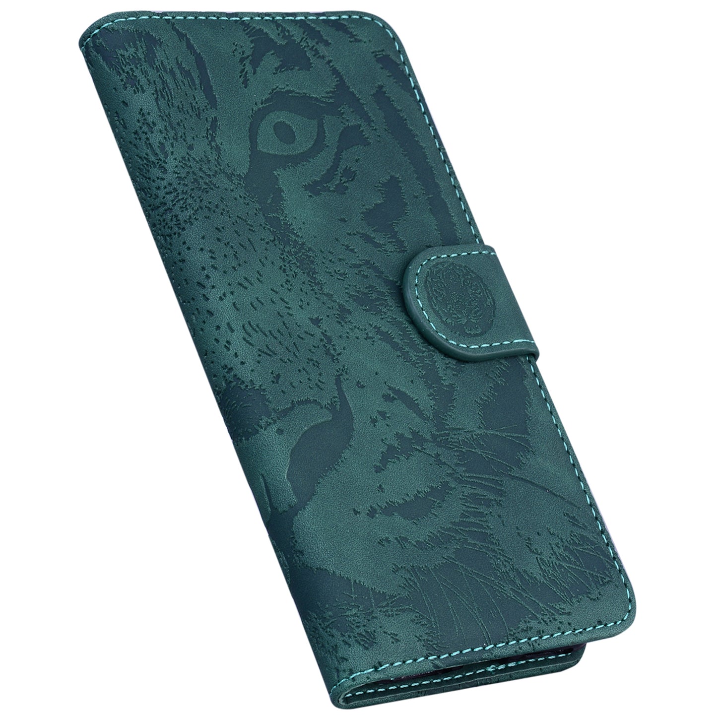 Tiger Imprinted PU Leather Shell for Nokia G22 Wallet Stand Case Shockproof Phone Cover