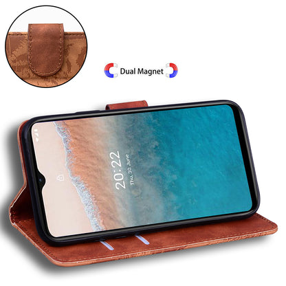 Tiger Imprinted PU Leather Shell for Nokia G22 Wallet Stand Case Shockproof Phone Cover