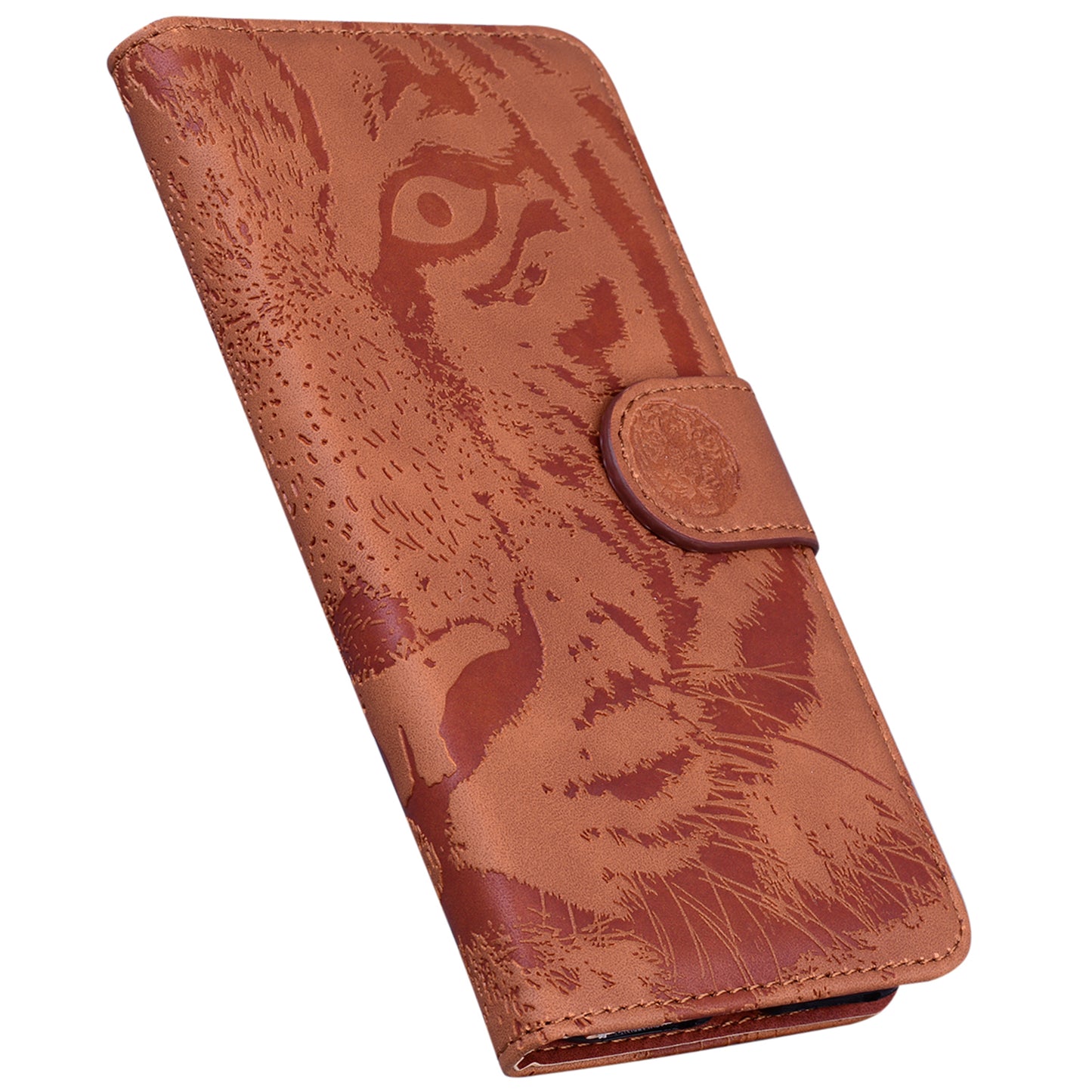 Tiger Imprinted PU Leather Shell for Nokia G22 Wallet Stand Case Shockproof Phone Cover