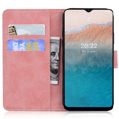 Tiger Imprinted PU Leather Shell for Nokia G22 Wallet Stand Case Shockproof Phone Cover