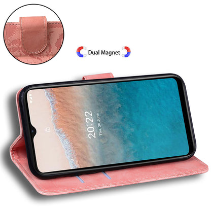 Tiger Imprinted PU Leather Shell for Nokia G22 Wallet Stand Case Shockproof Phone Cover