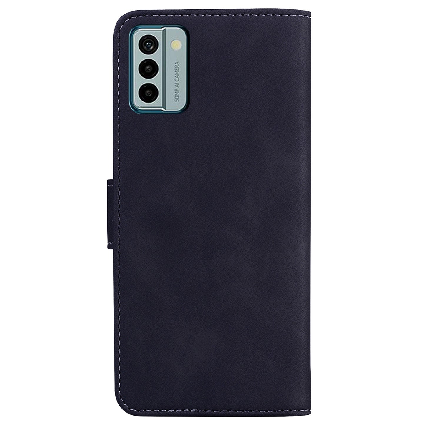 Solid Color Phone Case for Nokia G22 PU Leather Shockproof Wallet Stand Cell Phone Cover