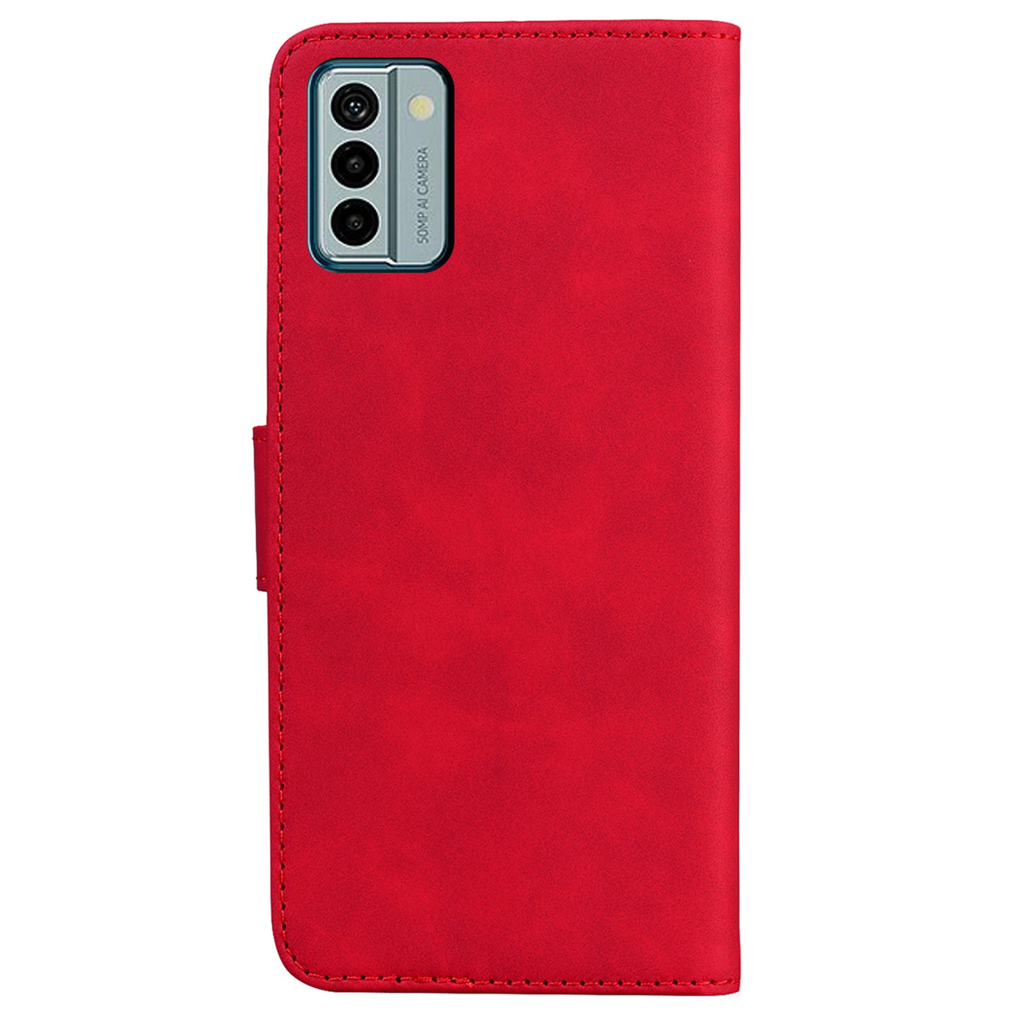 Solid Color Phone Case for Nokia G22 PU Leather Shockproof Wallet Stand Cell Phone Cover