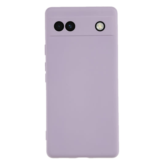 For Google Pixel 6a Soft TPU Rubberized Phone Case Fiber Lining Back Cover