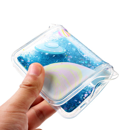 For Samsung Galaxy S23 Ultra Glitter Liquid Quicksand TPU Phone Case Embossment Pattern Phone Cover