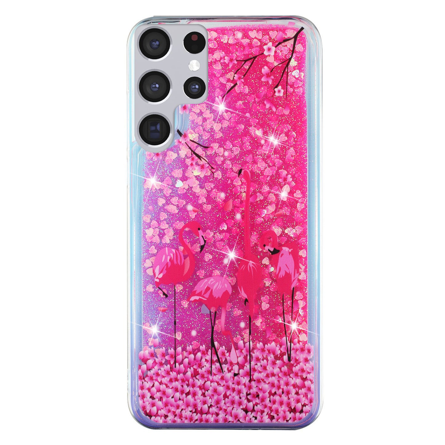 For Samsung Galaxy S23 Ultra Glitter Liquid Quicksand TPU Phone Case Embossment Pattern Phone Cover