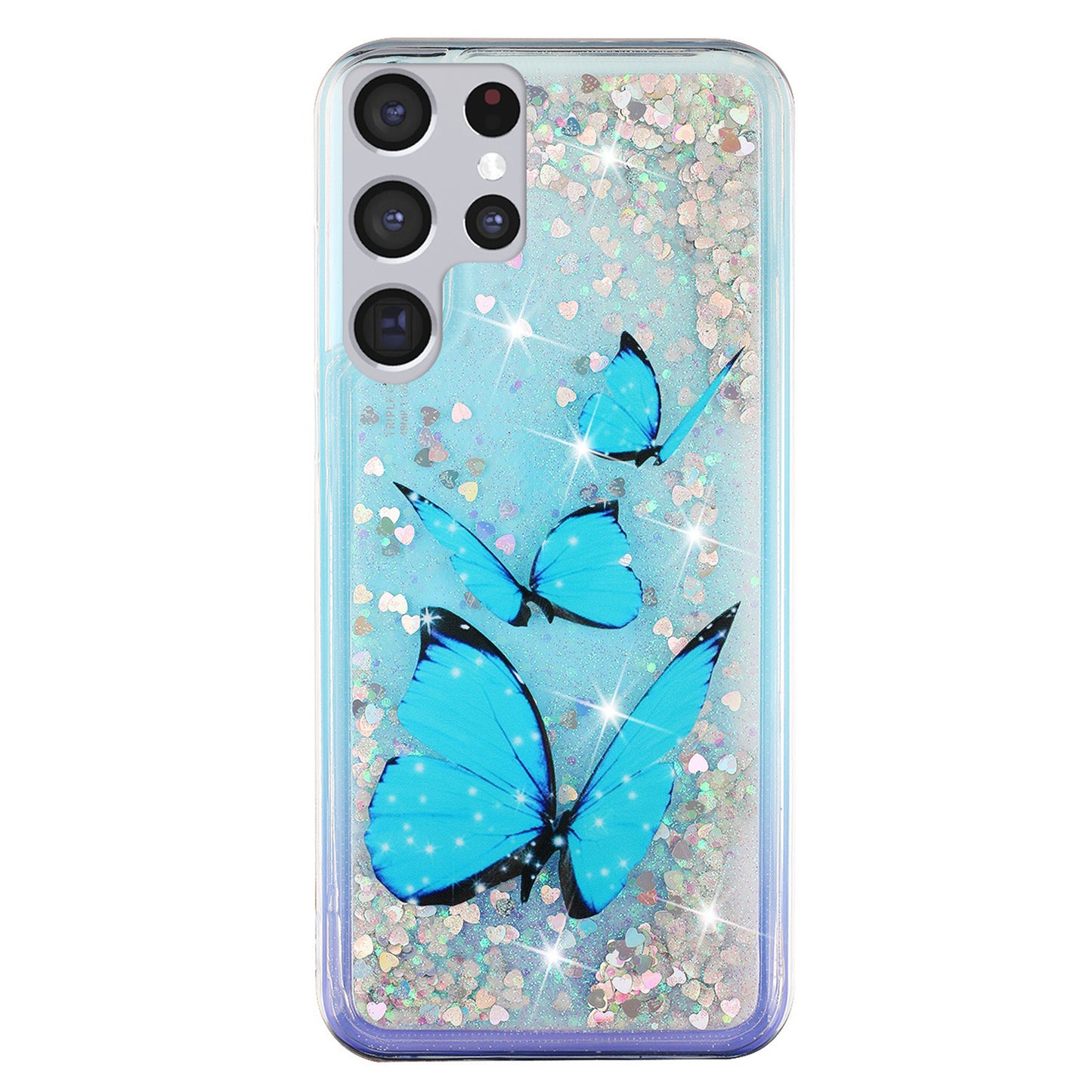 For Samsung Galaxy S23 Ultra Glitter Liquid Quicksand TPU Phone Case Embossment Pattern Phone Cover