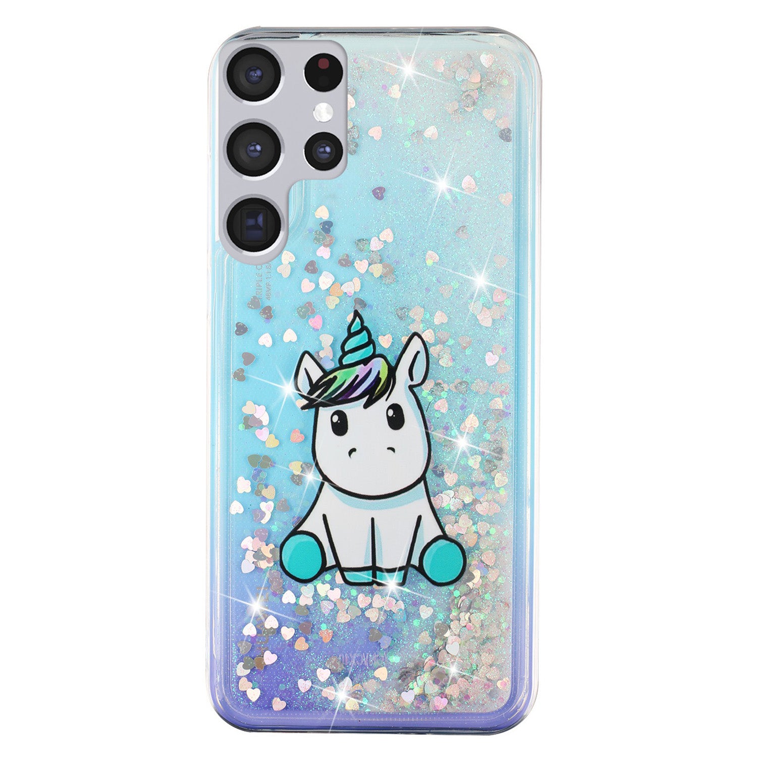 For Samsung Galaxy S23 Ultra Glitter Liquid Quicksand TPU Phone Case Embossment Pattern Phone Cover