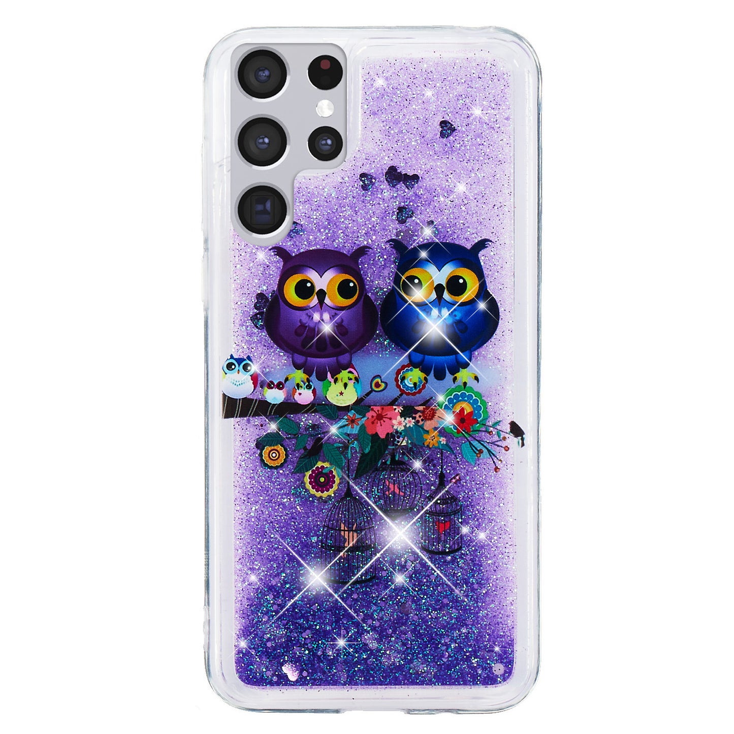 For Samsung Galaxy S23 Ultra Glitter Liquid Quicksand TPU Phone Case Embossment Pattern Phone Cover