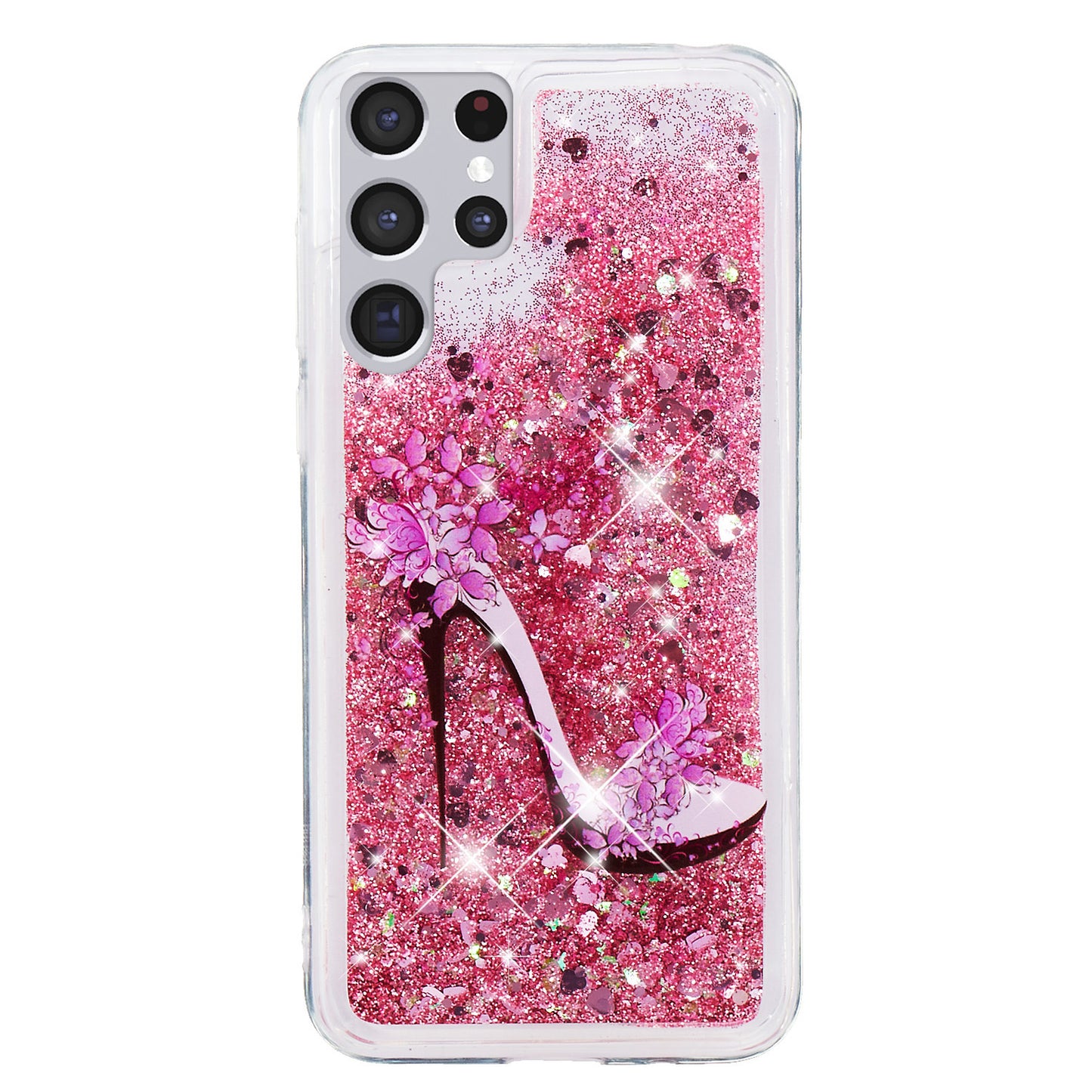 For Samsung Galaxy S23 Ultra Glitter Liquid Quicksand TPU Phone Case Embossment Pattern Phone Cover