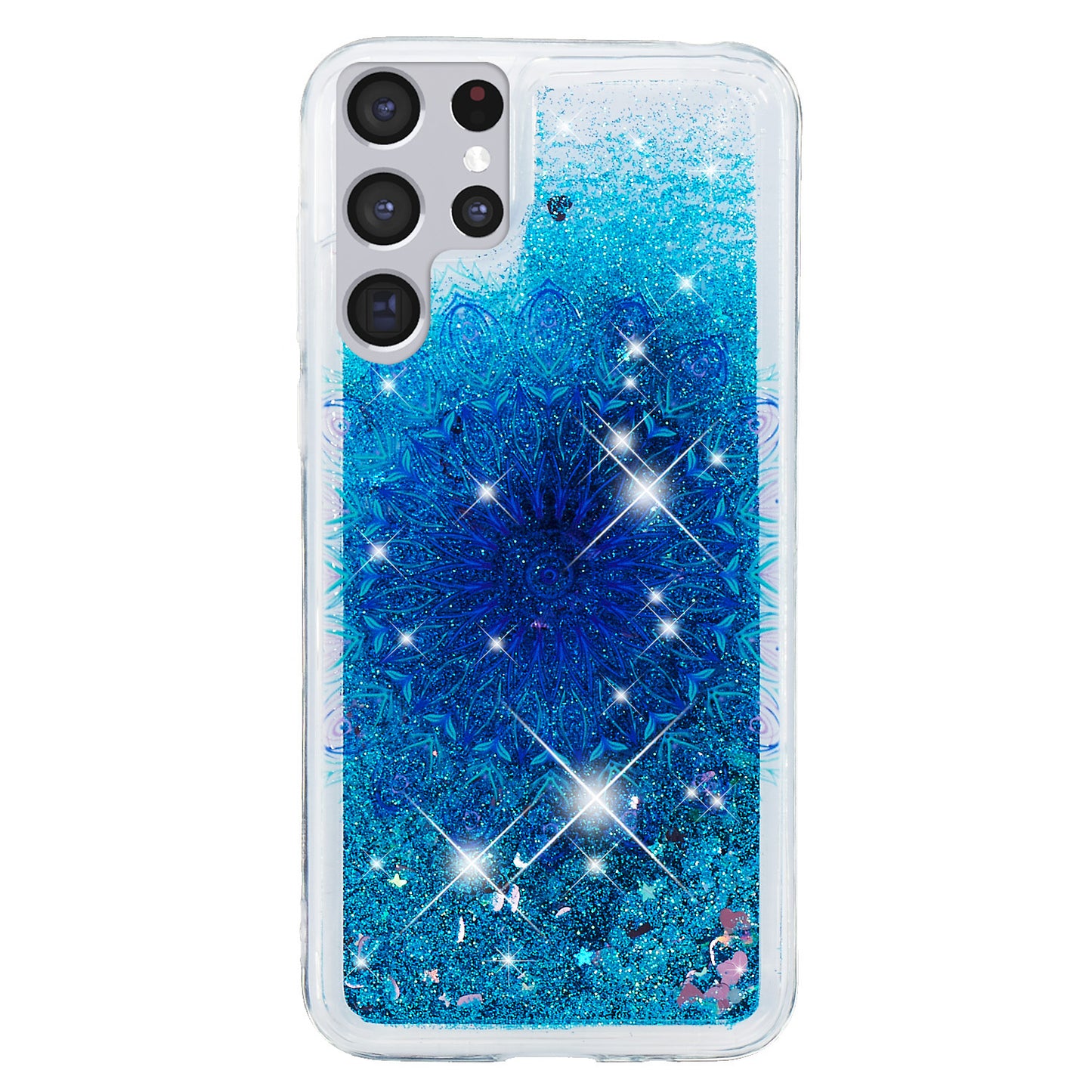 For Samsung Galaxy S23 Ultra Glitter Liquid Quicksand TPU Phone Case Embossment Pattern Phone Cover