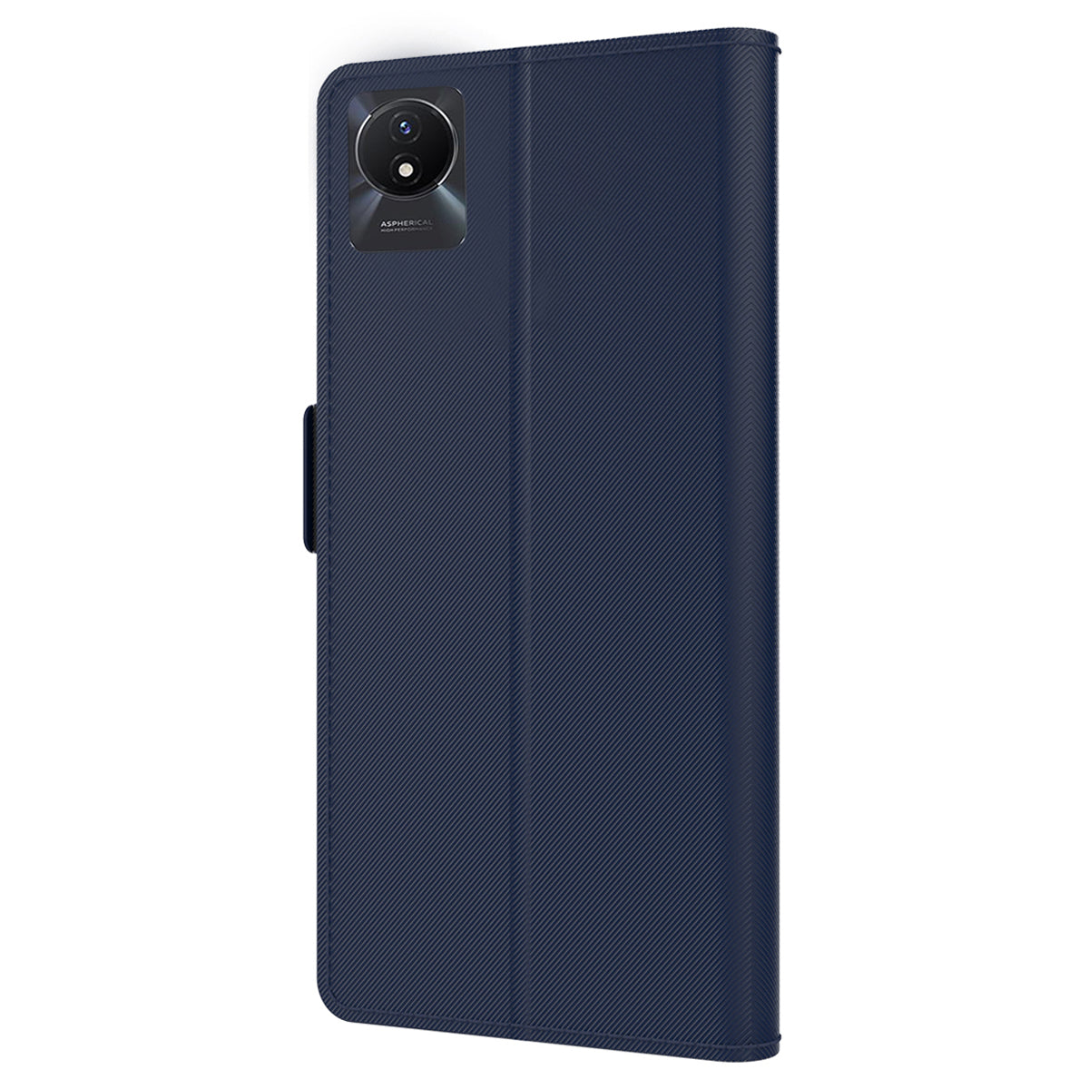 For vivo Y11 (2023) Phone Case PU Leather Flip Cover Card Holder Anti-Drop Phone Shell with Mirror