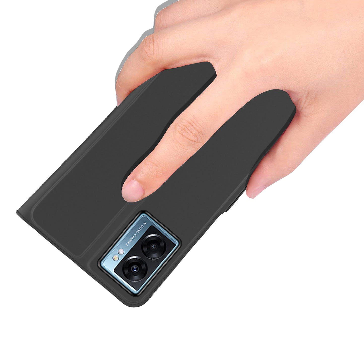 For Oppo Find X6 Shockproof Case PU Leather Card Slot Case Flip Phone Cover with Stand