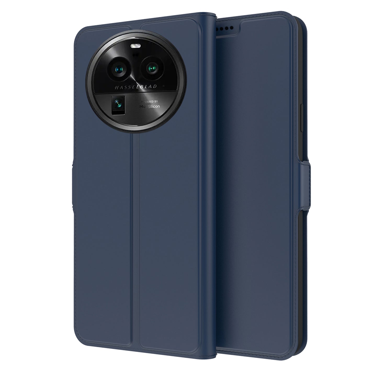 For Oppo Find X6 Shockproof Case PU Leather Card Slot Case Flip Phone Cover with Stand