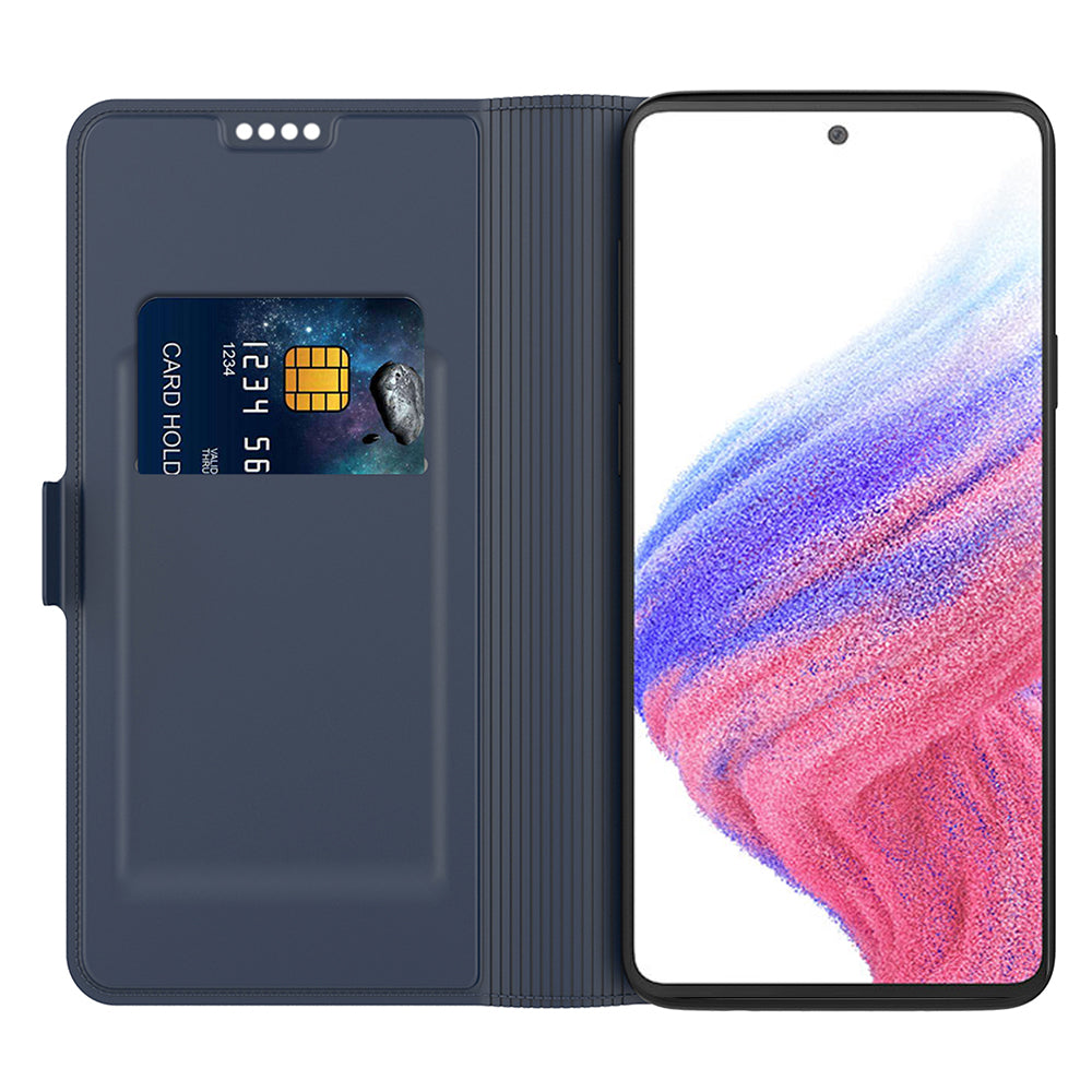 For Samsung Galaxy A24 4G Protective Case PU Leather Flip Cover Card Slot Phone Case with Stand