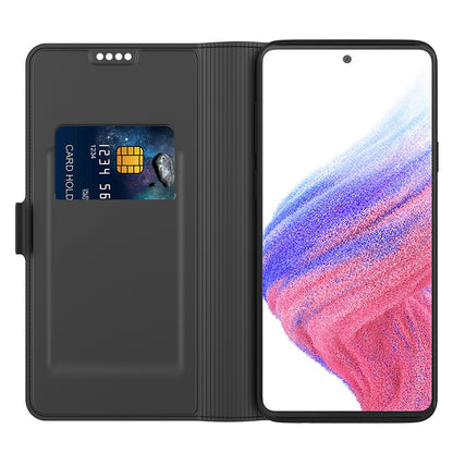 For Samsung Galaxy A24 4G Protective Case PU Leather Flip Cover Card Slot Phone Case with Stand