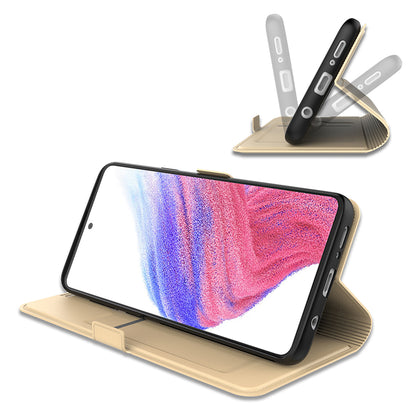 For Samsung Galaxy A24 4G Protective Case PU Leather Flip Cover Card Slot Phone Case with Stand