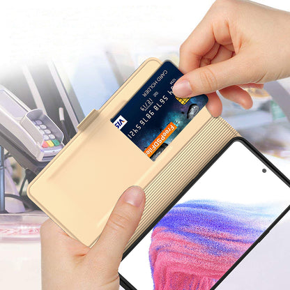 For Samsung Galaxy A24 4G Protective Case PU Leather Flip Cover Card Slot Phone Case with Stand