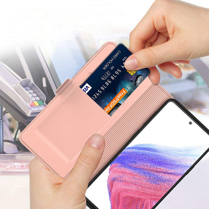 For Samsung Galaxy A24 4G Protective Case PU Leather Flip Cover Card Slot Phone Case with Stand