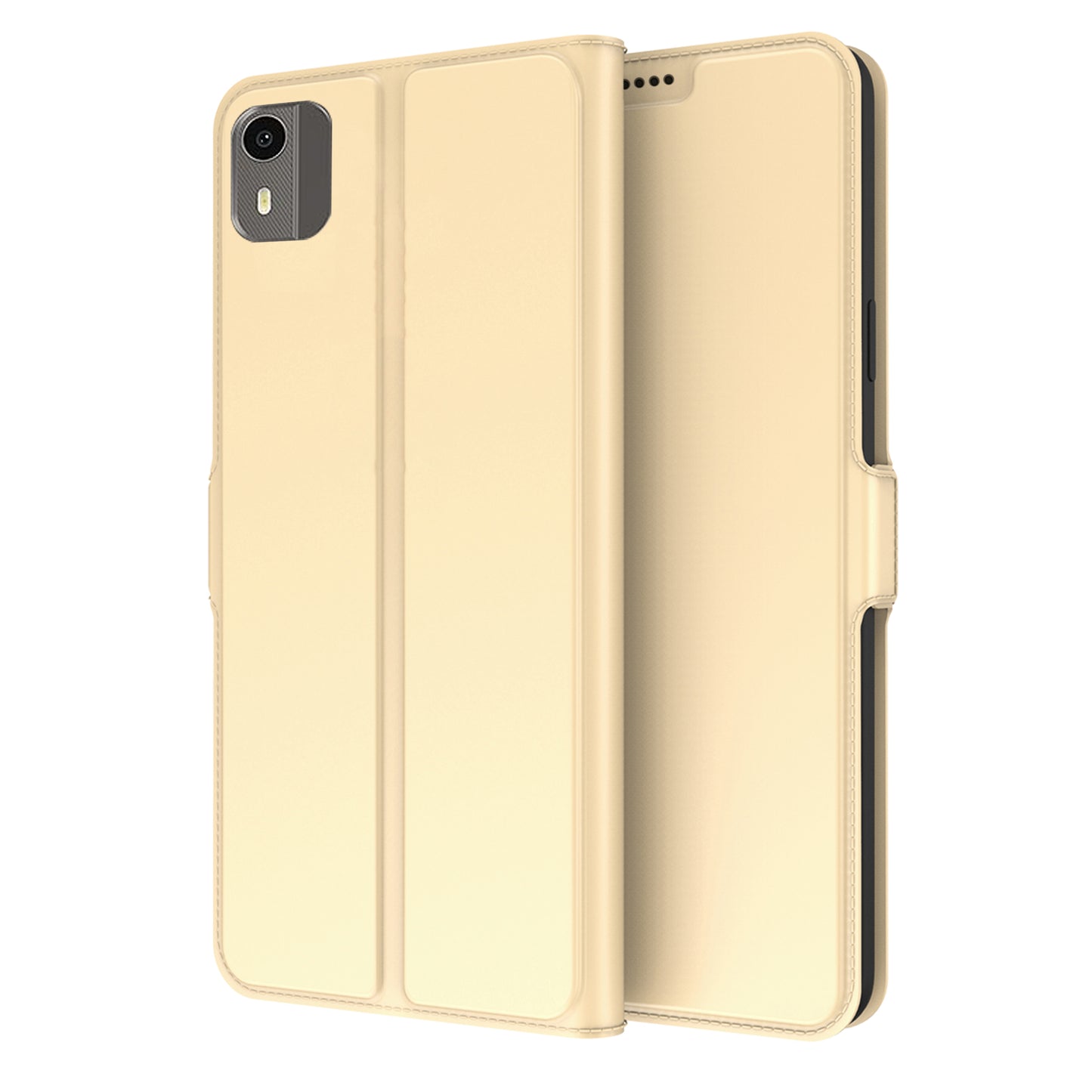 Shockproof Case for Nokia C12 Pro / C12 4G / C12 Plus PU Leather Flip Cover Card Slot Phone Case with Stand