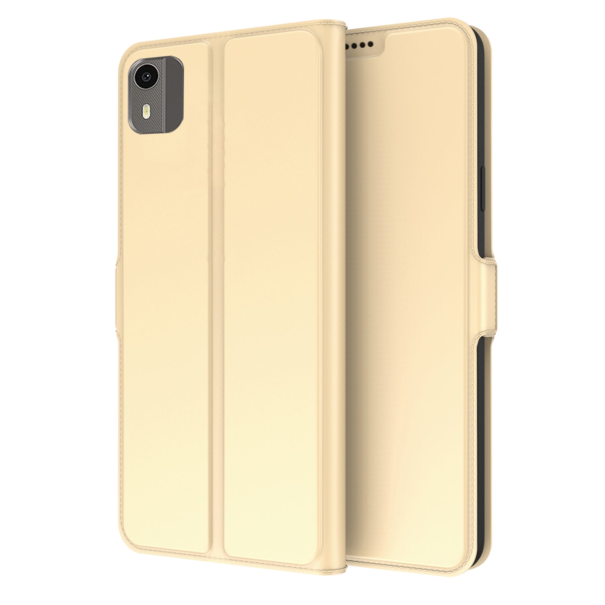 Shockproof Case for Nokia C12 Pro / C12 4G / C12 Plus PU Leather Flip Cover Card Slot Phone Case with Stand