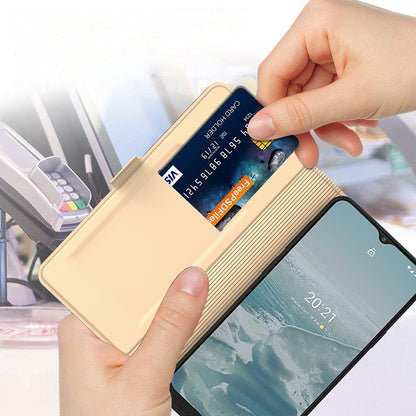 Shockproof Case for Nokia C12 Pro / C12 4G / C12 Plus PU Leather Flip Cover Card Slot Phone Case with Stand