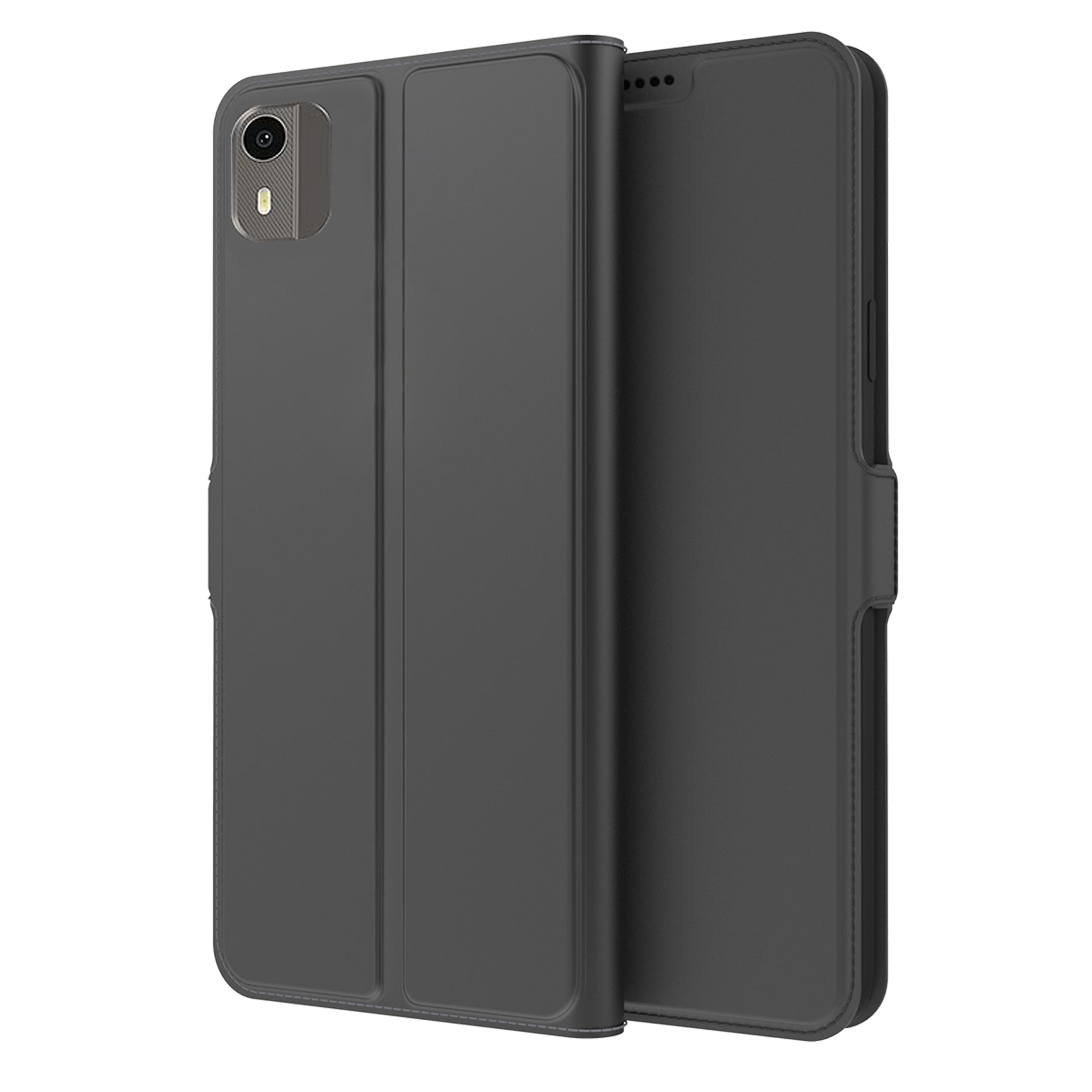 Shockproof Case for Nokia C12 Pro / C12 4G / C12 Plus PU Leather Flip Cover Card Slot Phone Case with Stand