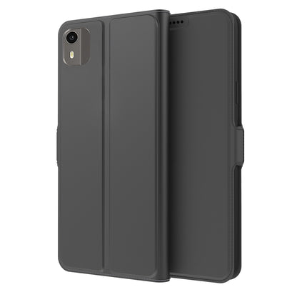 Shockproof Case for Nokia C12 Pro / C12 4G / C12 Plus PU Leather Flip Cover Card Slot Phone Case with Stand