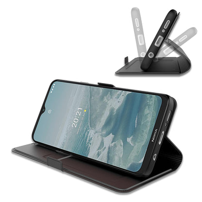 Shockproof Case for Nokia C12 Pro / C12 4G / C12 Plus PU Leather Flip Cover Card Slot Phone Case with Stand