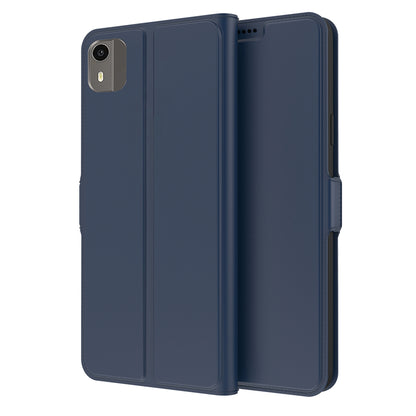 Shockproof Case for Nokia C12 Pro / C12 4G / C12 Plus PU Leather Flip Cover Card Slot Phone Case with Stand