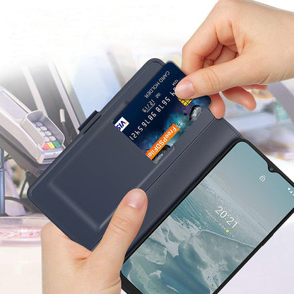 Shockproof Case for Nokia C12 Pro / C12 4G / C12 Plus PU Leather Flip Cover Card Slot Phone Case with Stand