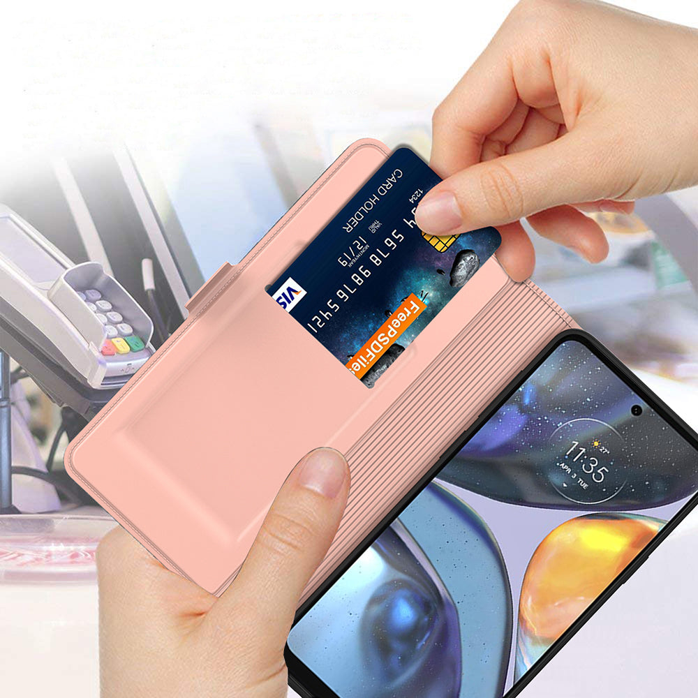 For Motorola Edge 40 Pro 5G Card Slot Stand Case PU Leather Flip Phone Cover