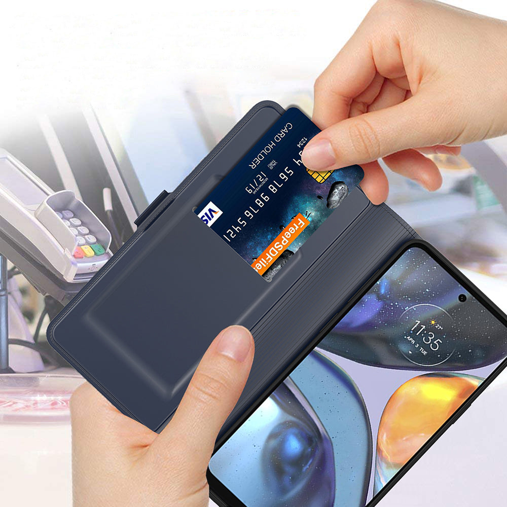 For Motorola Edge 40 Pro 5G Card Slot Stand Case PU Leather Flip Phone Cover
