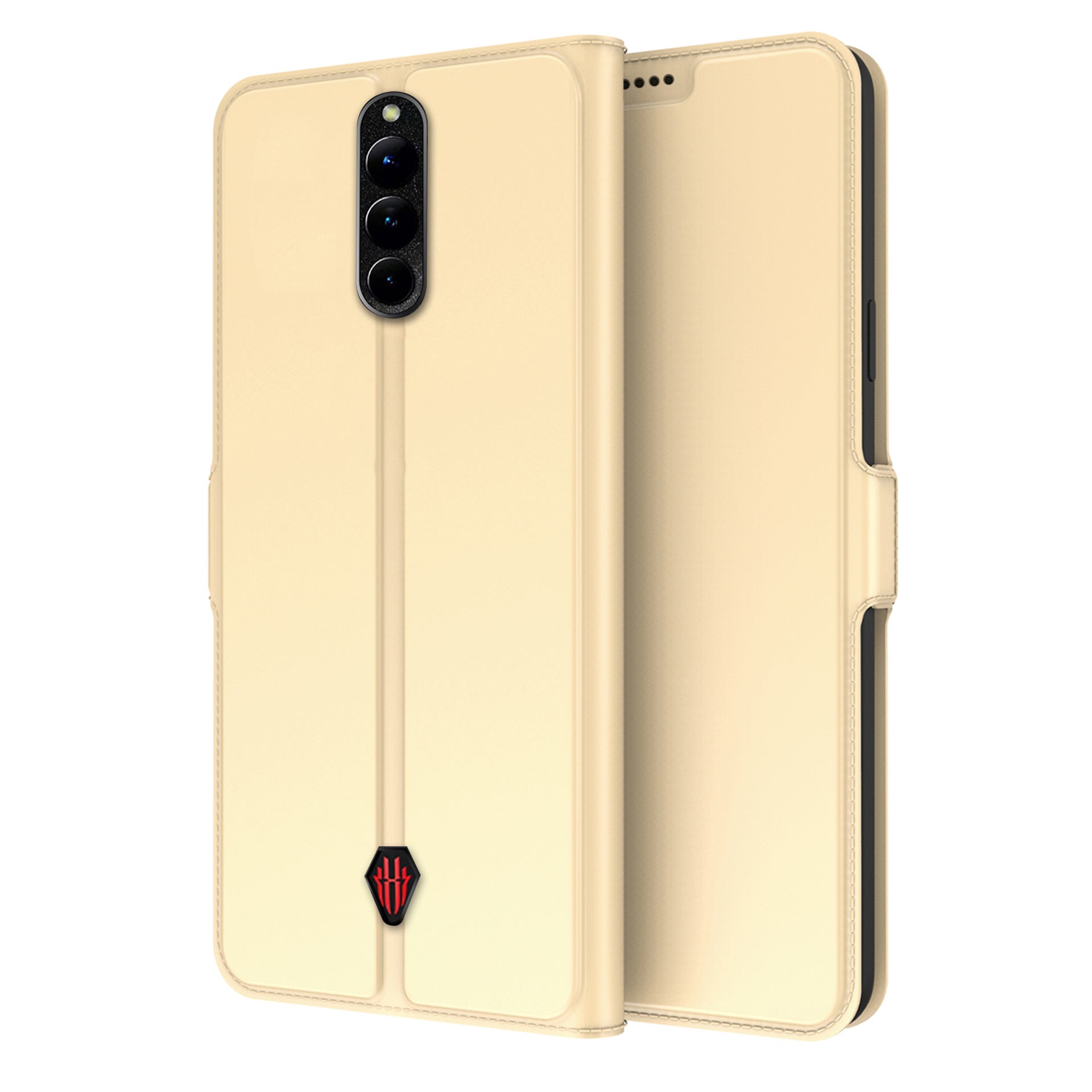 For ZTE nubia Red Magic 8 Pro 5G Leather Magnetic Closure Flip Case Card Slots Stand Full Protection Phone Cover