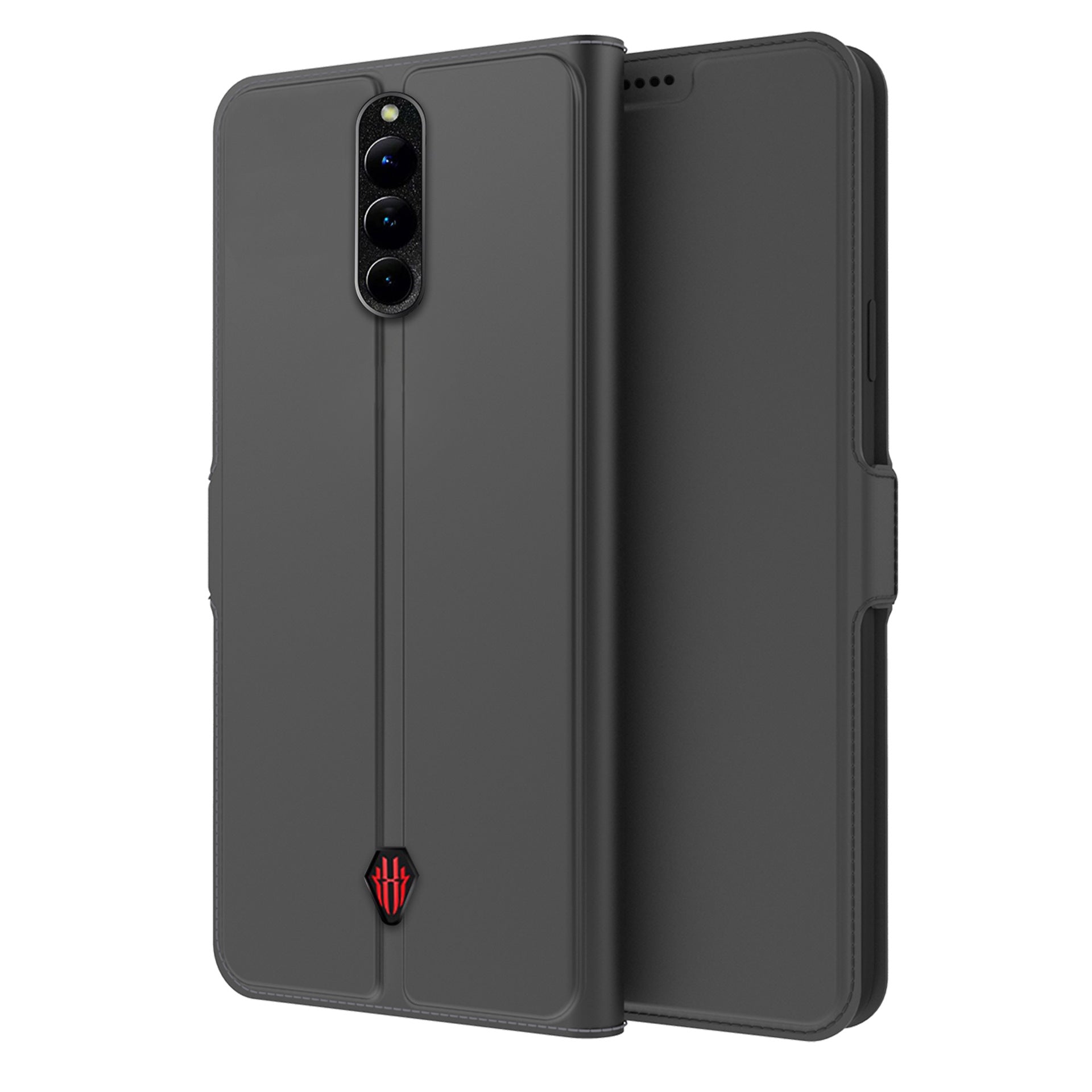 For ZTE nubia Red Magic 8 Pro 5G Leather Magnetic Closure Flip Case Card Slots Stand Full Protection Phone Cover