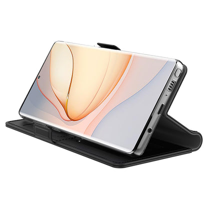 For ZTE nubia Red Magic 8 Pro 5G Leather Flip Cover with Mirror Card Holder Stand Protective Phone Case