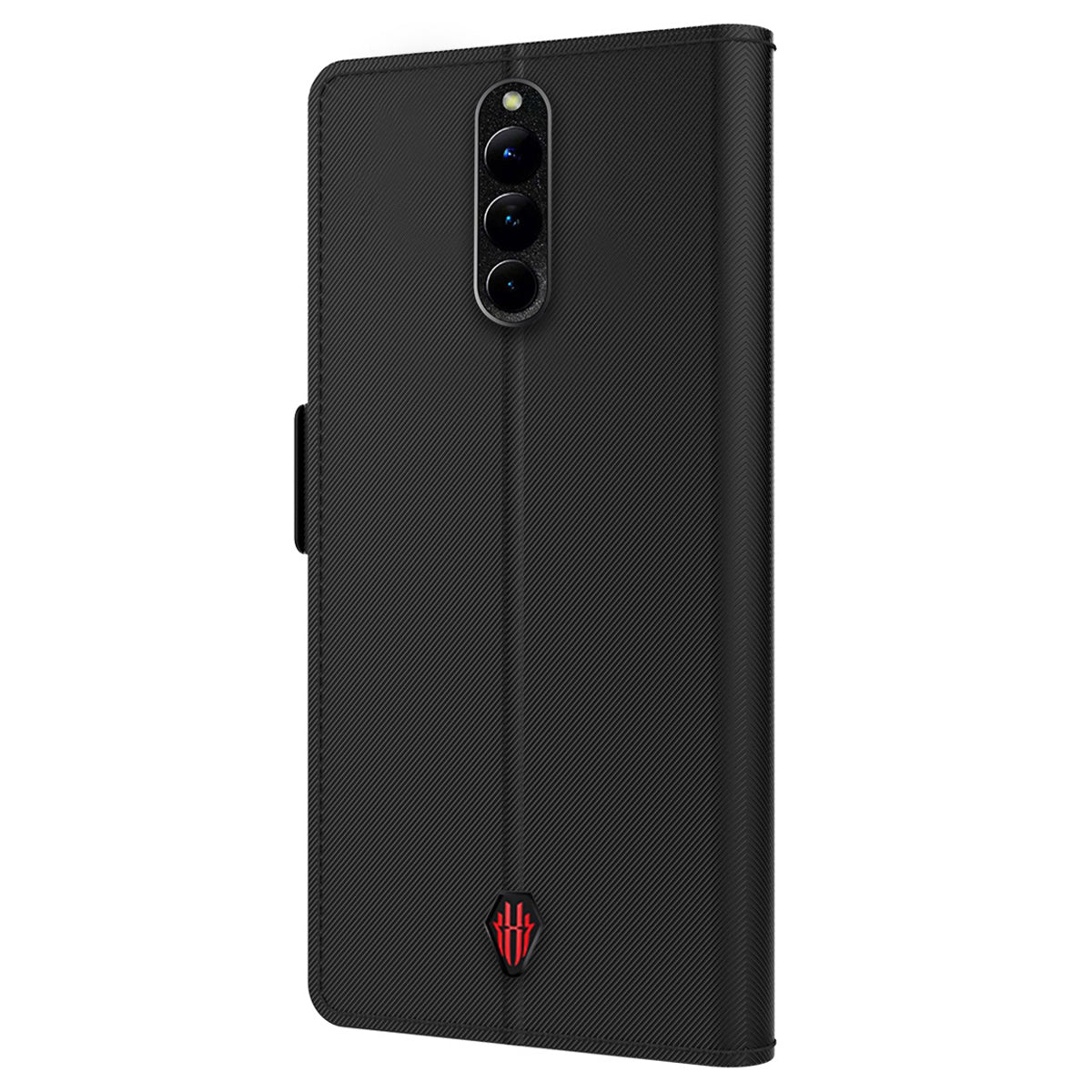 For ZTE nubia Red Magic 8 Pro 5G Leather Flip Cover with Mirror Card Holder Stand Protective Phone Case