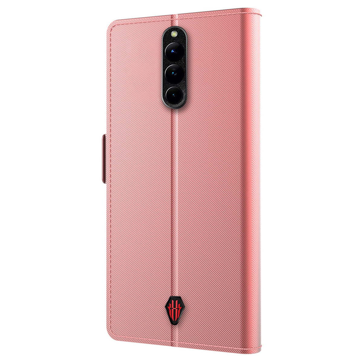 For ZTE nubia Red Magic 8 Pro 5G Leather Flip Cover with Mirror Card Holder Stand Protective Phone Case