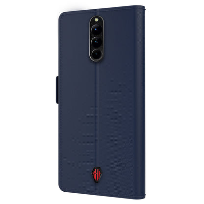For ZTE nubia Red Magic 8 Pro 5G Leather Flip Cover with Mirror Card Holder Stand Protective Phone Case