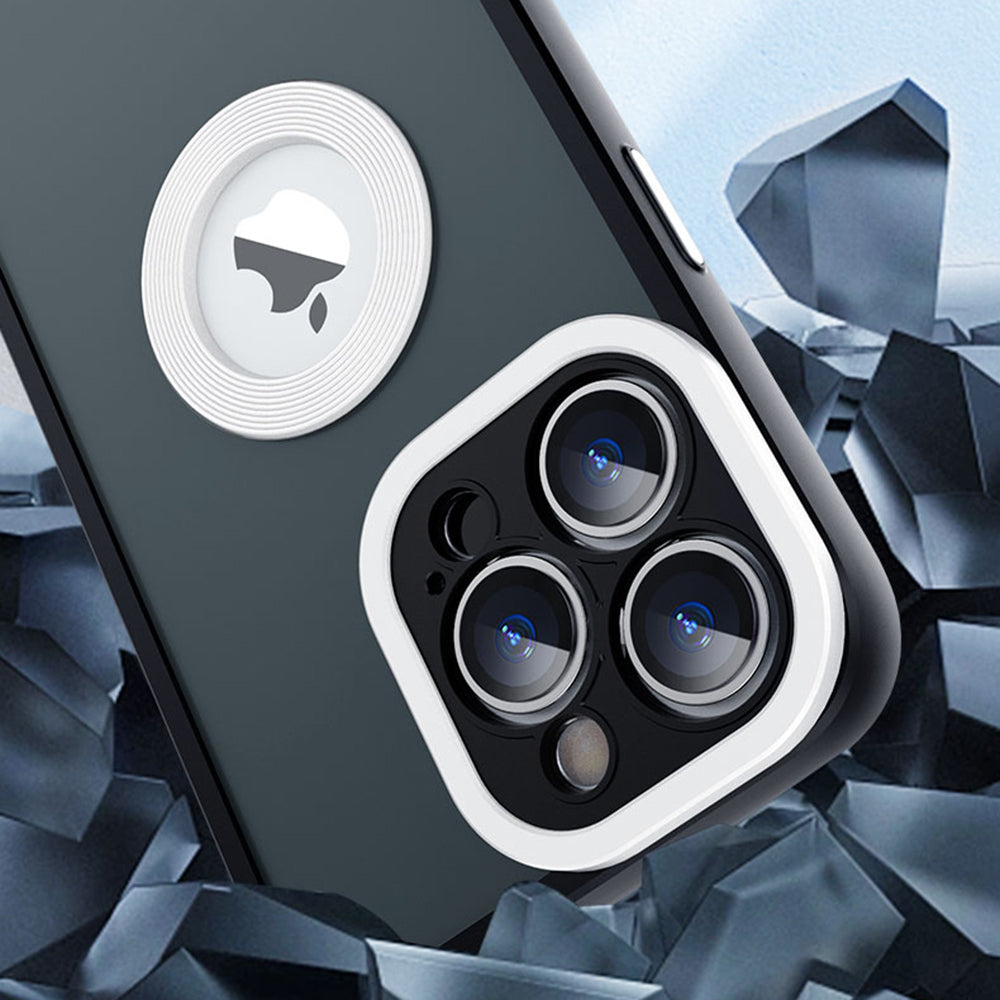 Protective Case for iPhone 14 Pro Skin-Touch Slim Case Soft TPU PC Phone Cover (Round Hollow Show Phone's Logo)