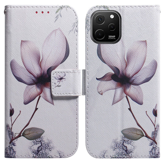 Anti-Drop Cover for Huawei nova Y61 4G / Enjoy 50z 4G PU Leather Pattern Printing Phone Case Wallet Stand Shell