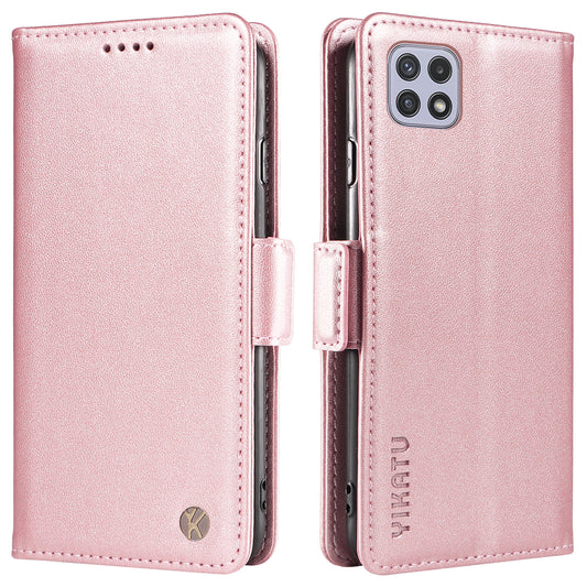 YIKATU YK-003 Stand Shell for Samsung Galaxy A22 5G (EU Version) Shockproof Magnetic Phone Wallet Leather Cover