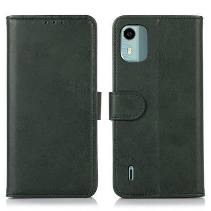 PU Leather Phone Case for Nokia C12 4G / C12 Plus / C12 Pro , Cowhide Texture Phone Cover with Stand Wallet