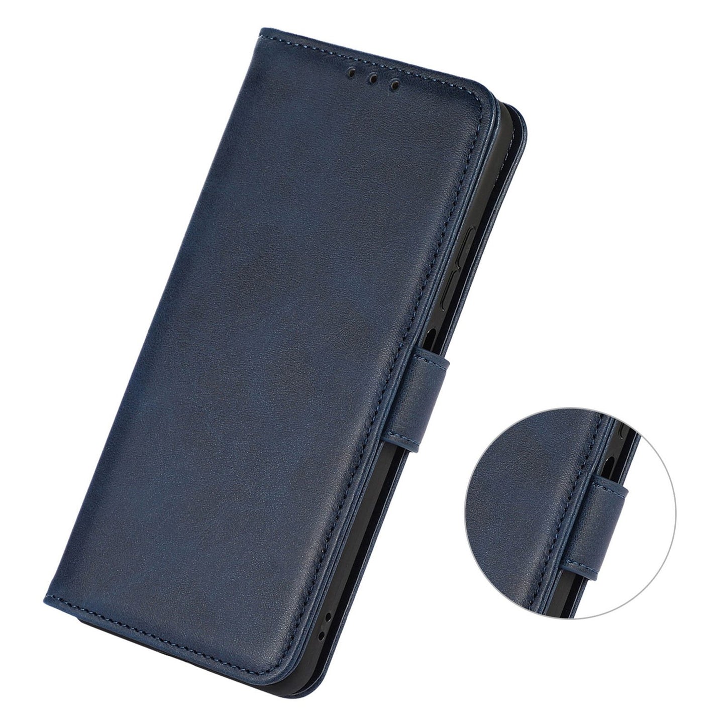 PU Leather Phone Case for Nokia C12 4G / C12 Plus / C12 Pro , Cowhide Texture Phone Cover with Stand Wallet