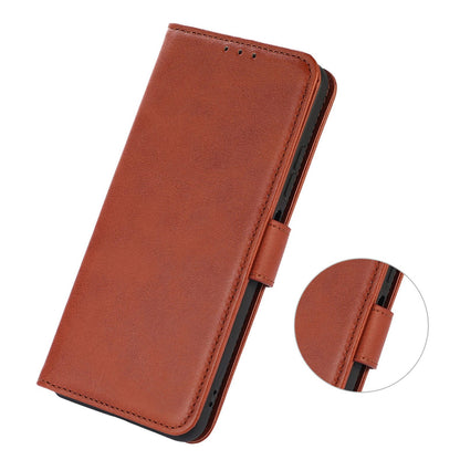 PU Leather Phone Case for Nokia C12 4G / C12 Plus / C12 Pro , Cowhide Texture Phone Cover with Stand Wallet