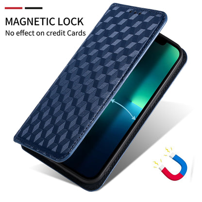 For Motorola Defy 2 5G / Cat S75 5G Rhombus Imprinted PU Leather Phone Case Wallet Stand Flip Cover