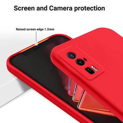 Phone Case for Xiaomi Poco F5 Pro 5G / Redmi K60 Pro 5G / K60 5G , Soft Lining Liquid Silicone Cell Phone Cover with Strap